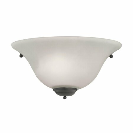 THOMAS 1-Light Wall Sconce in Oil Rubbed Bronze with White Glass 5371WS/10